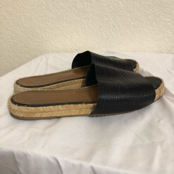Kaanas embossed leather slide espadrille sandals - Picture 5 of 12